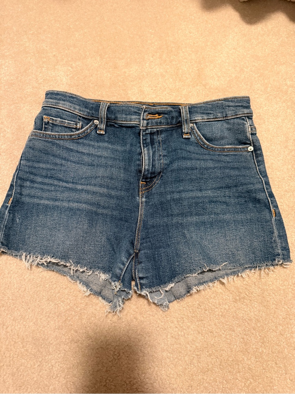 Hudson Jeans Medium Blue Cutoff Denim Shorts